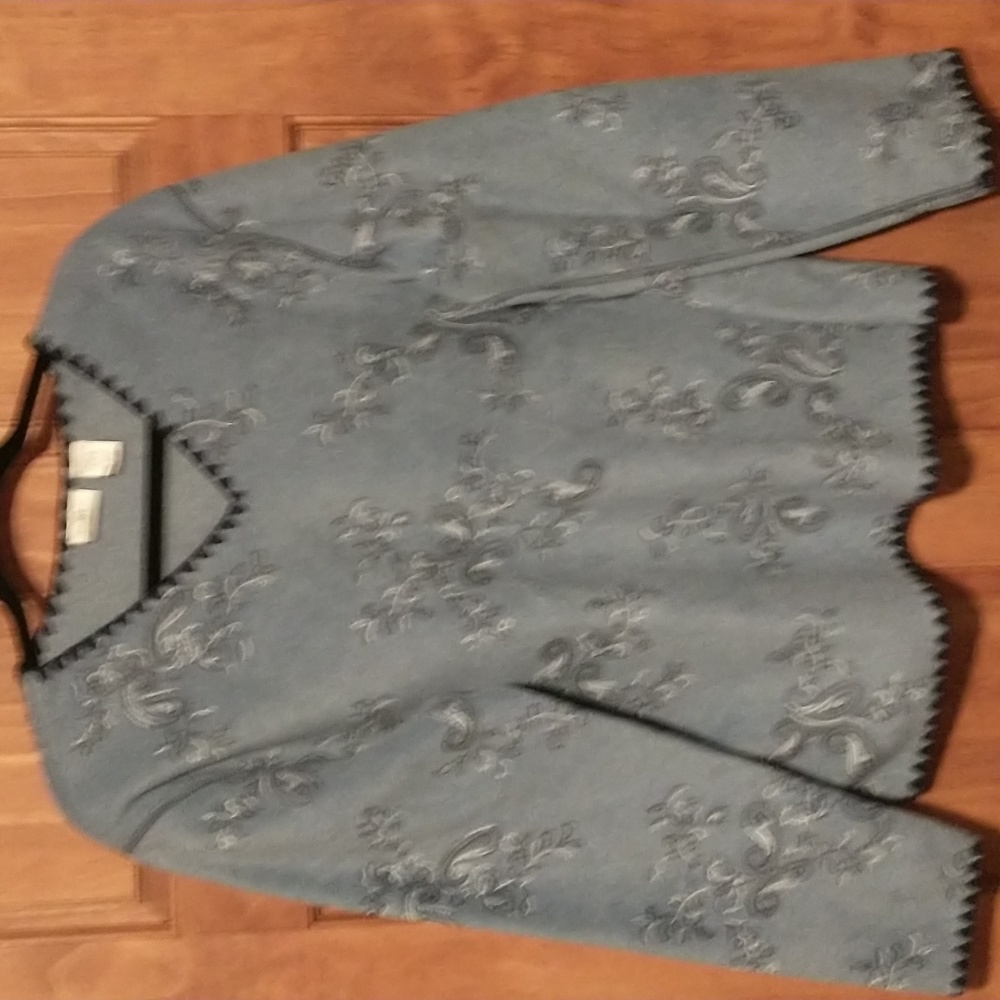 Jenny Buchanan woman's size L long sleeve fleece pullover cozy top